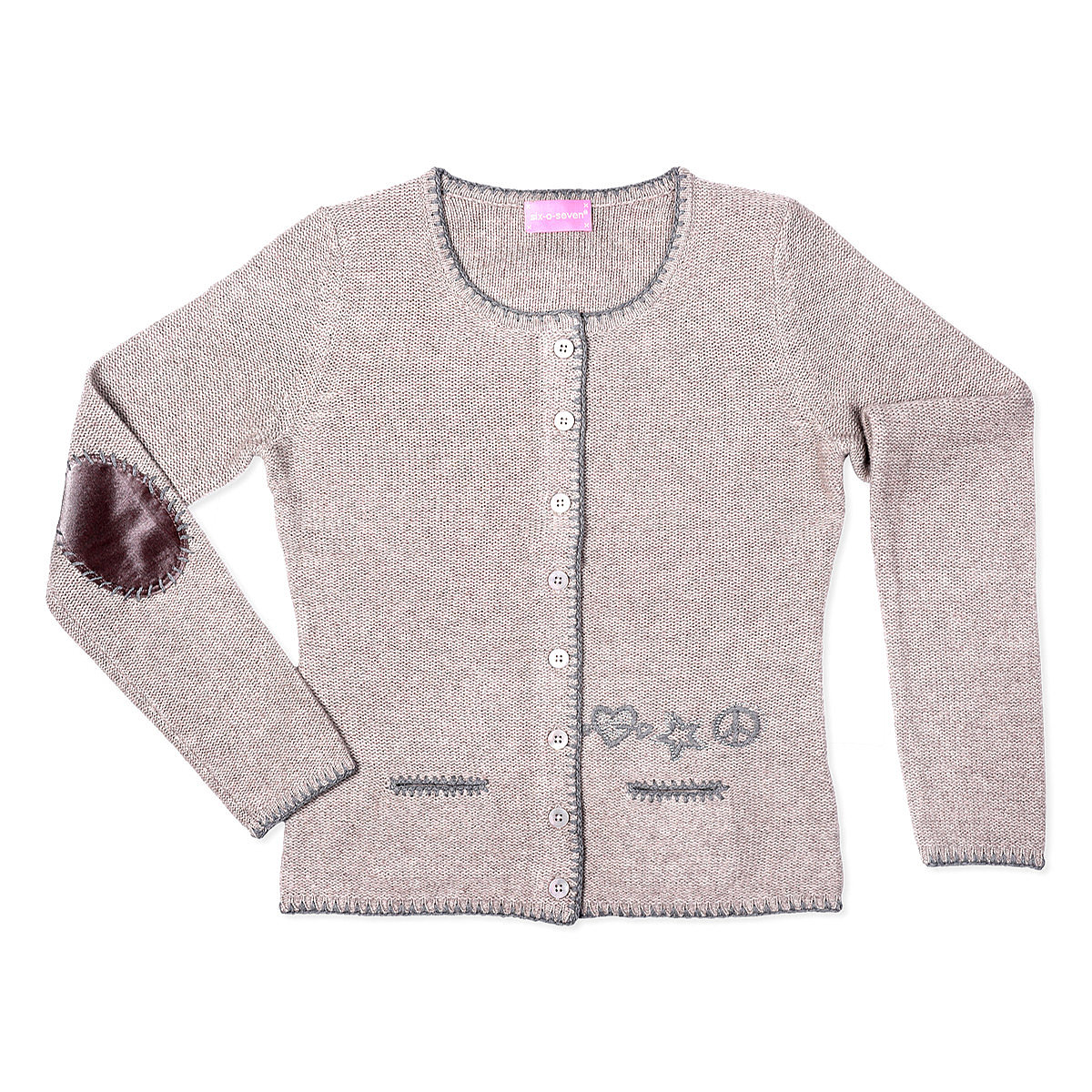 Six o seven Damentrachtenstrickjacke beige