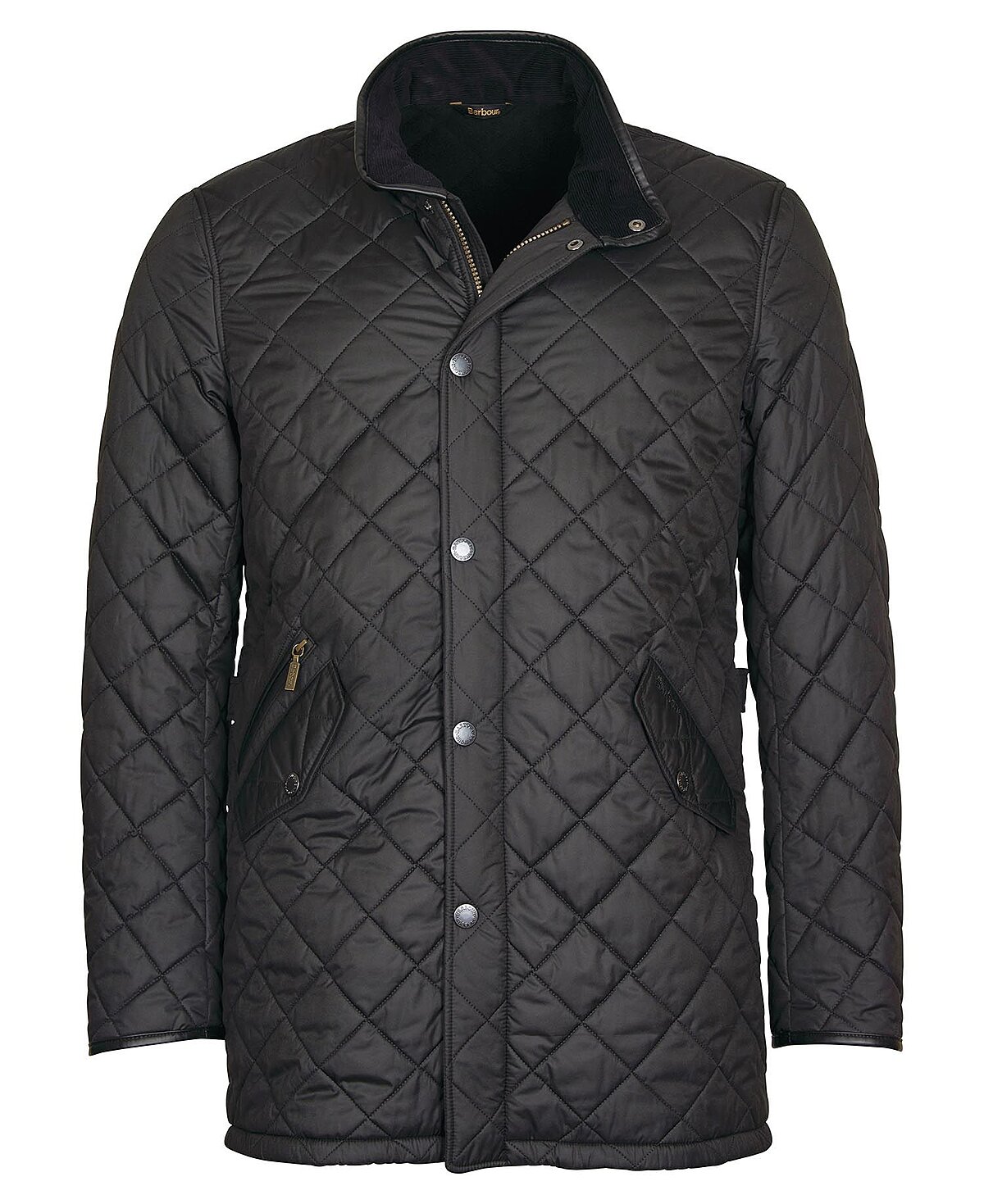 Barbour Long Powell Quilt black - schwarz