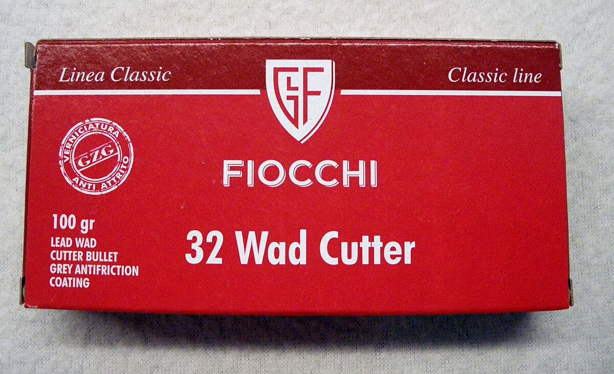Fiocchi .32 S & W Long WC 100 grs. - Revolvermunition