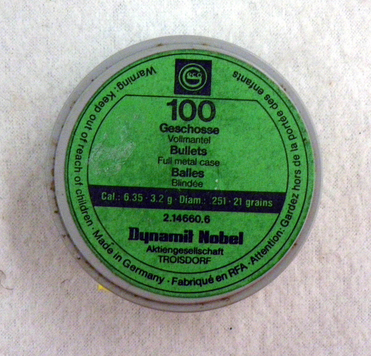 Geco Geschosse FMJ 6,35 mm - .251 21 g