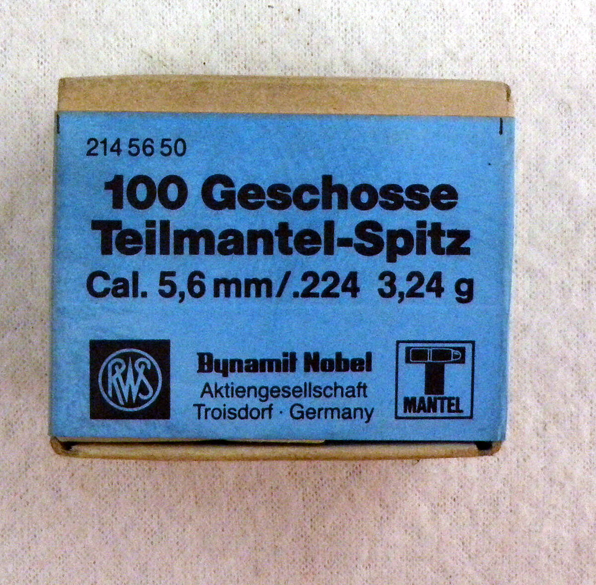 RWS Geschosse TM Spitz 5,6mm - .224 3,24g