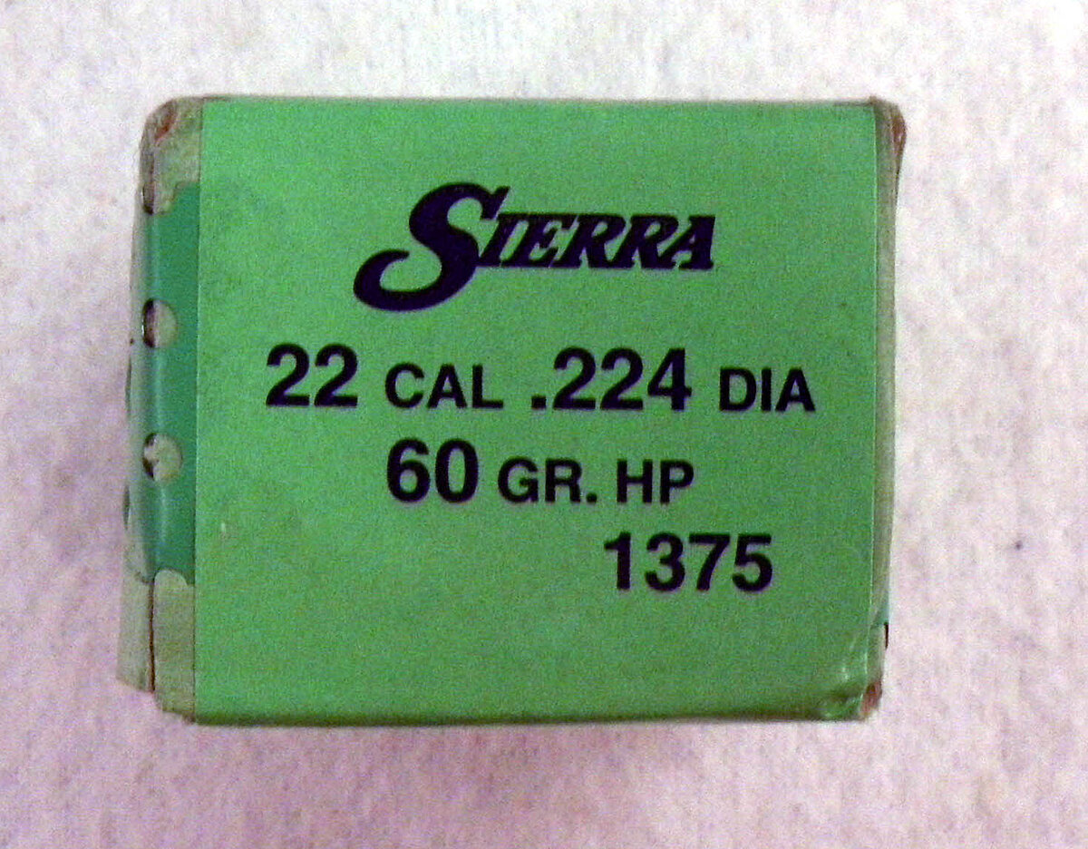 Sierra Geschosse Varminter HP .224 60gr.