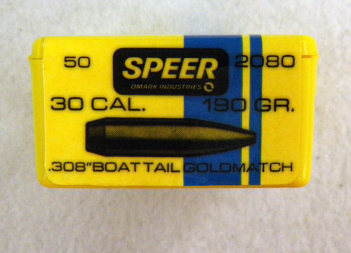 Speer Geschosse .308 190gr Gold Match Boat Tail