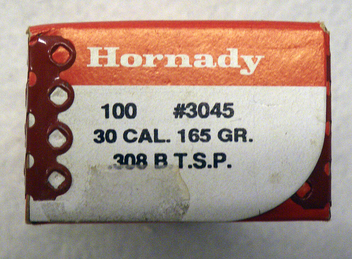 100 Stck. Hornady Geschosse .308 BTSP 165gr.