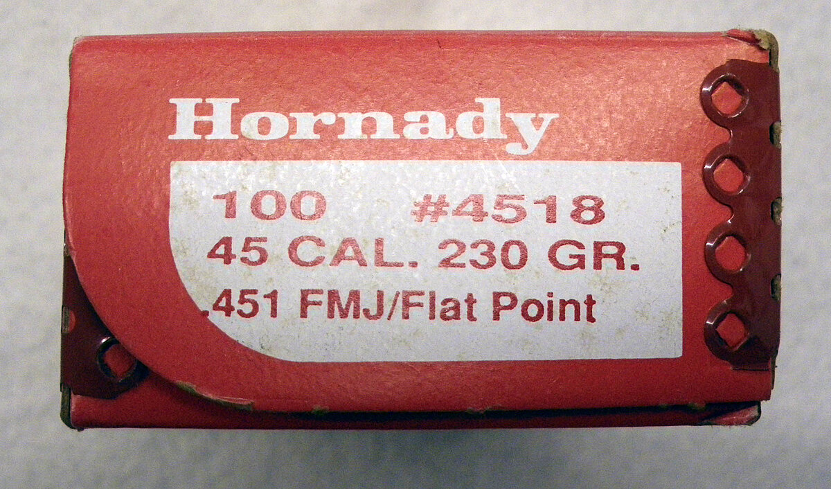 Hornady Geschosse .451 FMJ Flat Point 230gr