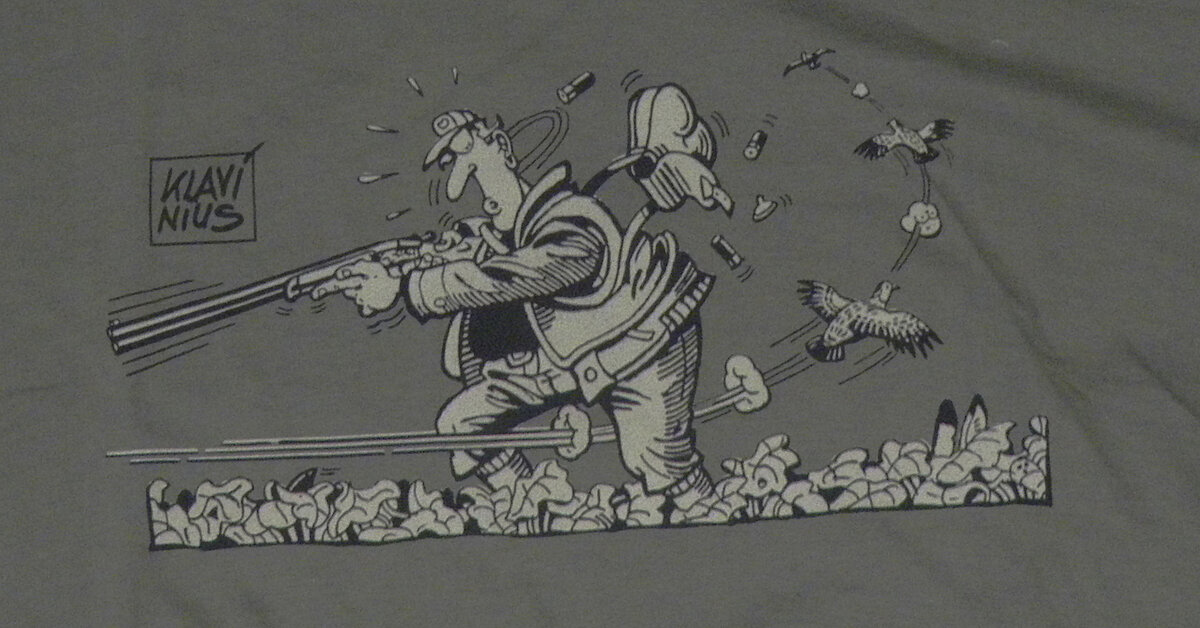 T-Shirt mit Klavinius-Karikatur