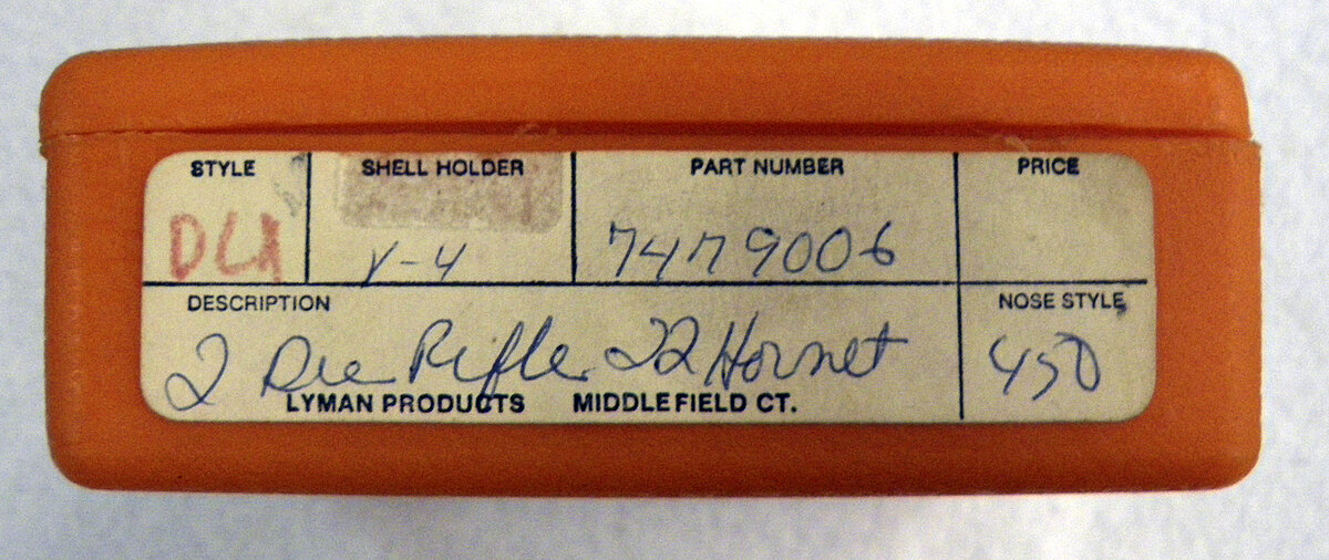 Lyman 2 Die Rifle .22 Hornet