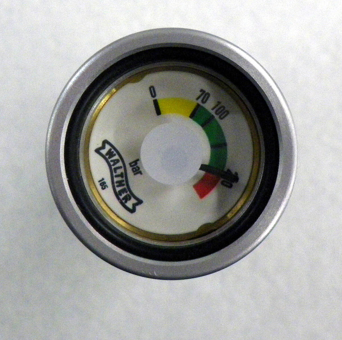 Pressluftkartusche Walther Compact Alu silber mit Manometer