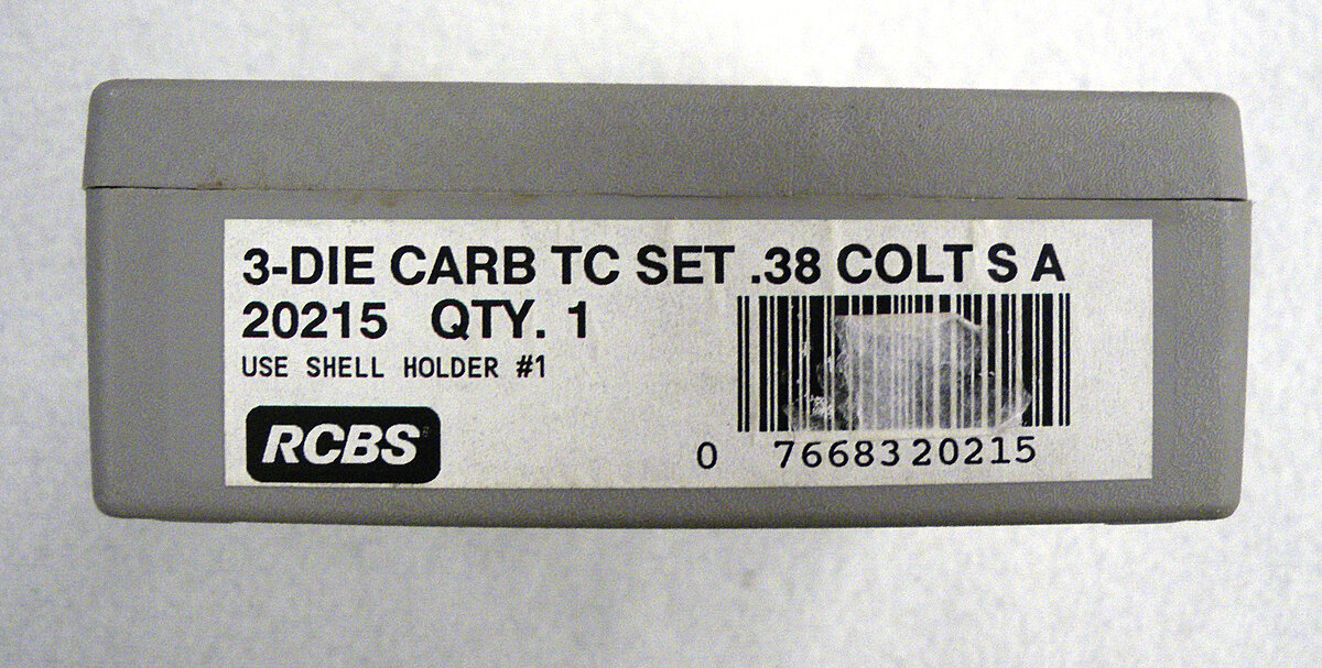 RCBS 3 Die Carb TC Set .38 Colt SA