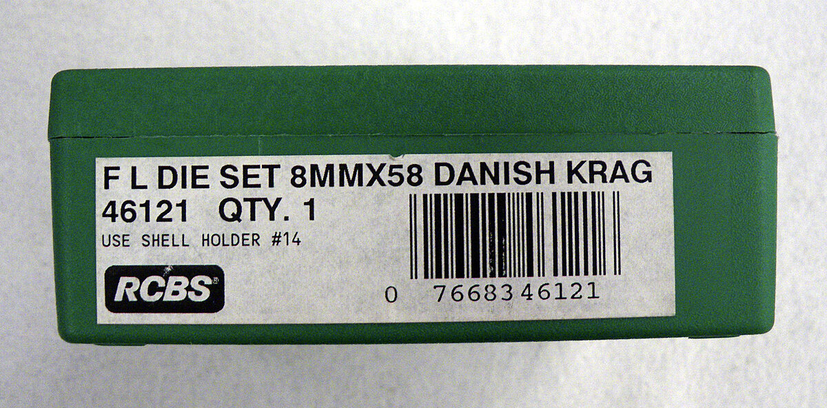 RCBS FL Die Set 8mm x 58 Danish Krag