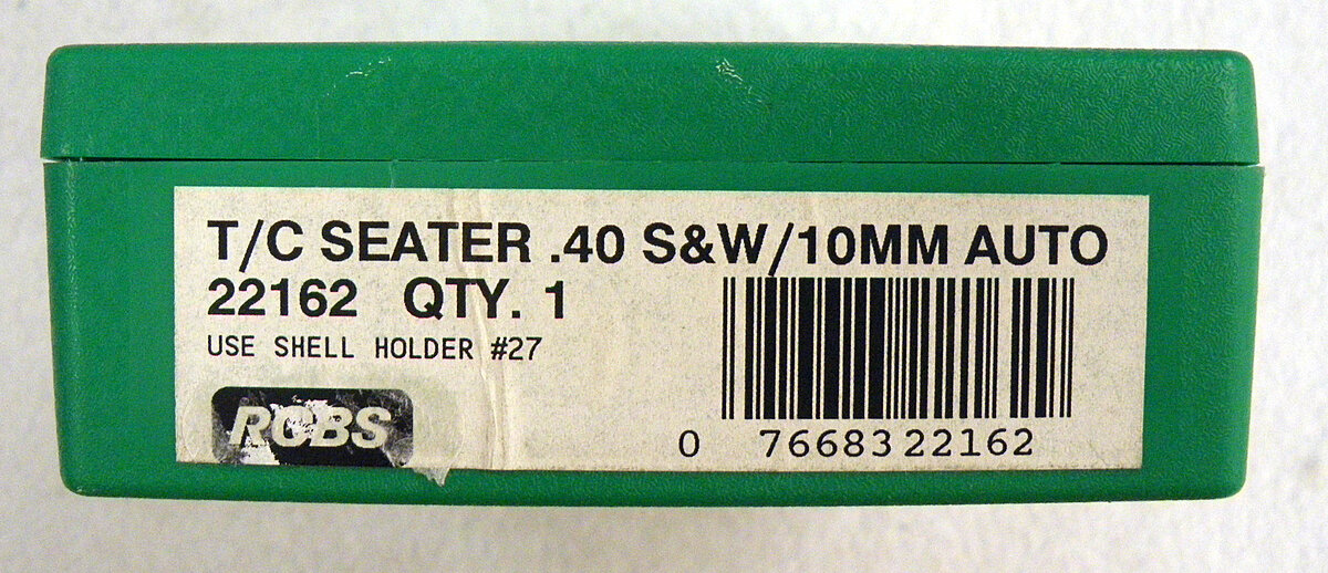 RCBS TC Taper Crimp Seater .40 S&W, 10mm Auto