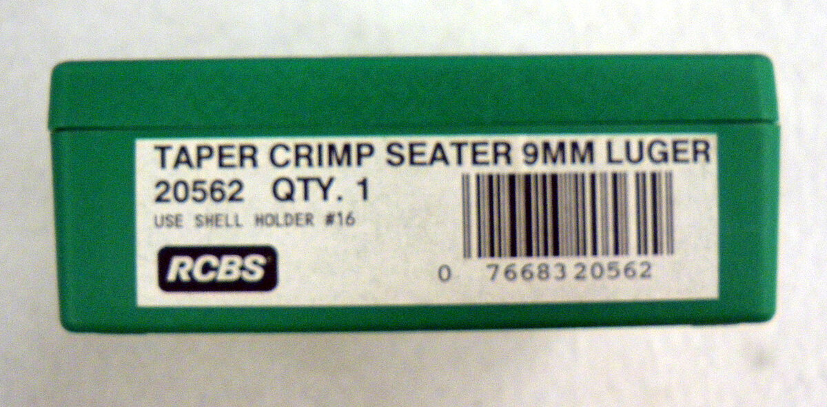 RCBS Taper Crimp Seater 9mm Luger