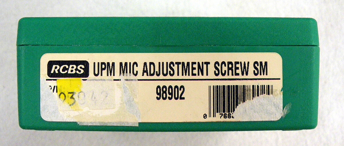 RCBS Uniflow Powder Measure Micrometer small Waffen Brammer