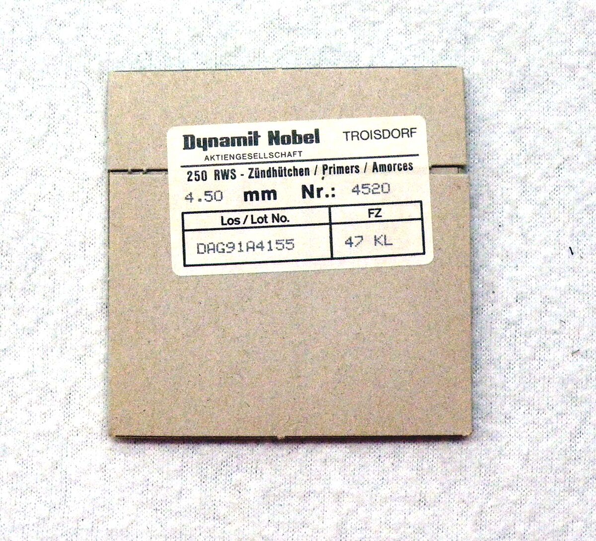 RWS 4,50 mm Nr. 4520 - Zndhtchen