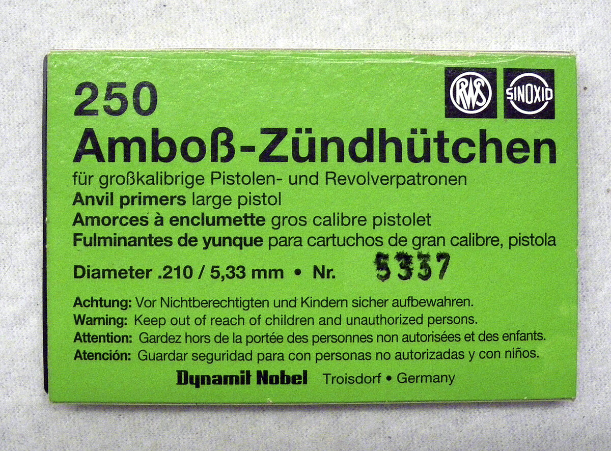 RWS 5,33 mm Nr. 5337 - Zndhtchen