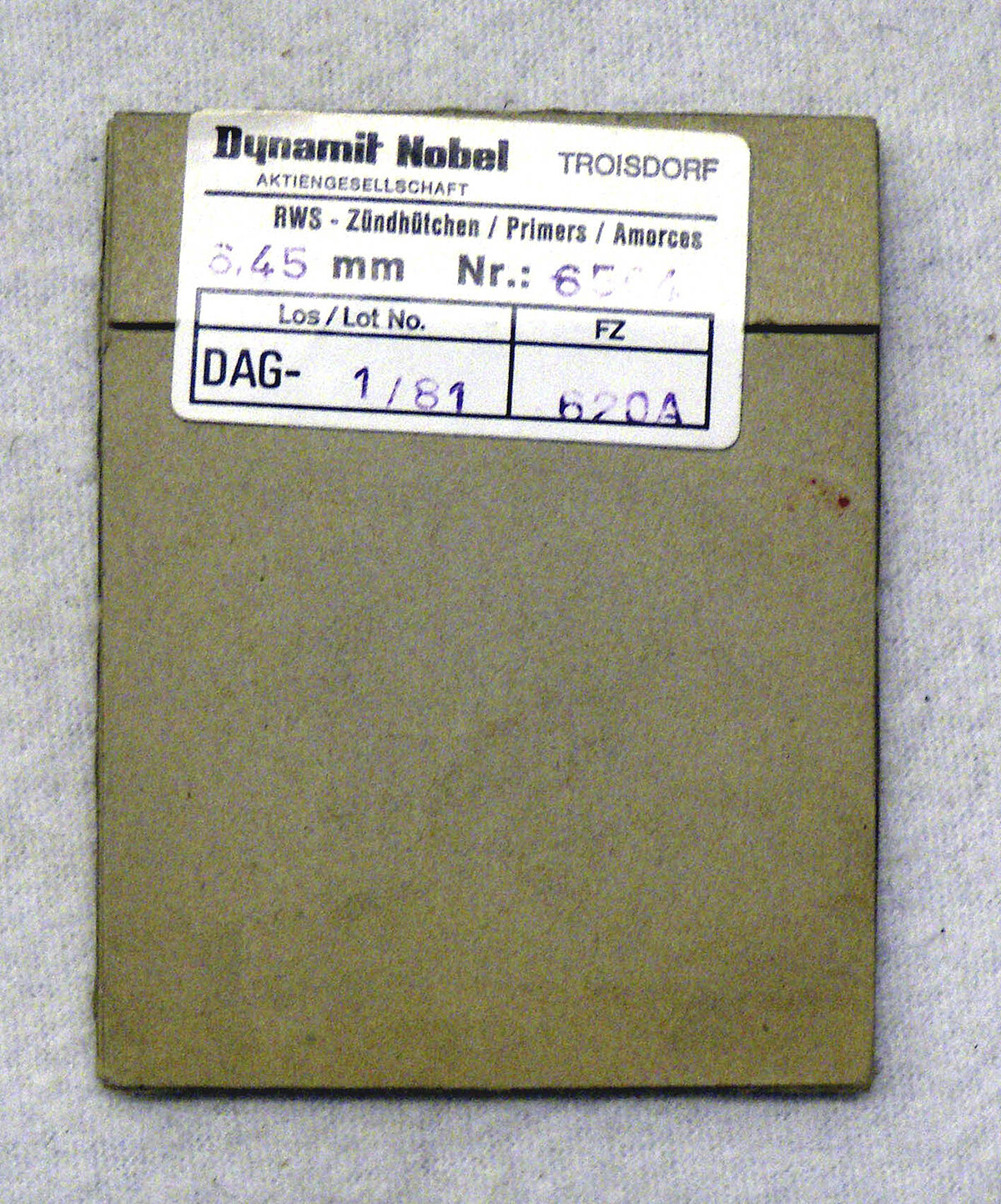 300 Stck. RWS 6,45 mm Nr. 6504 - Zndhtchen