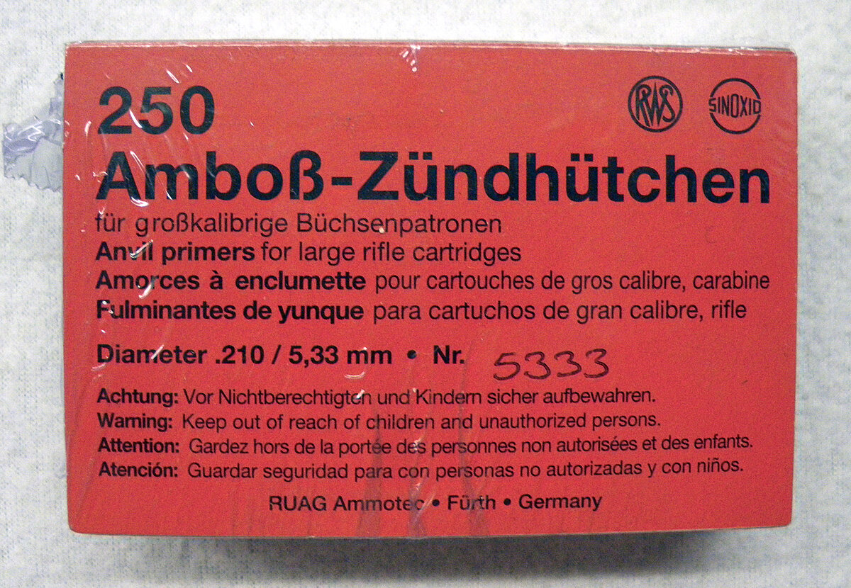 RWS Amboss-Zndhtchen 5,33mm Nr. 5333