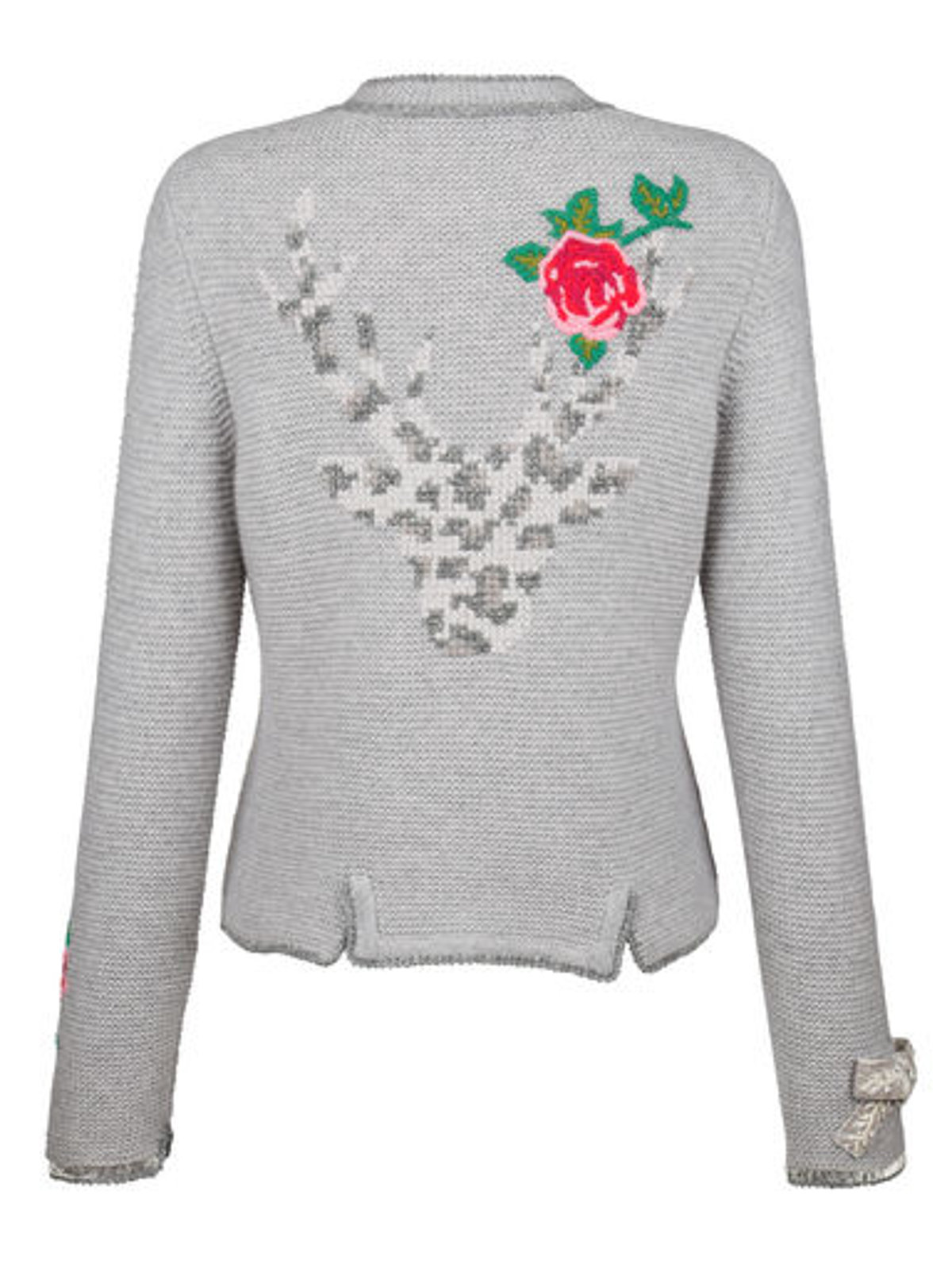 Zaubermasche Strickjanker mit Blumen und Hirsch