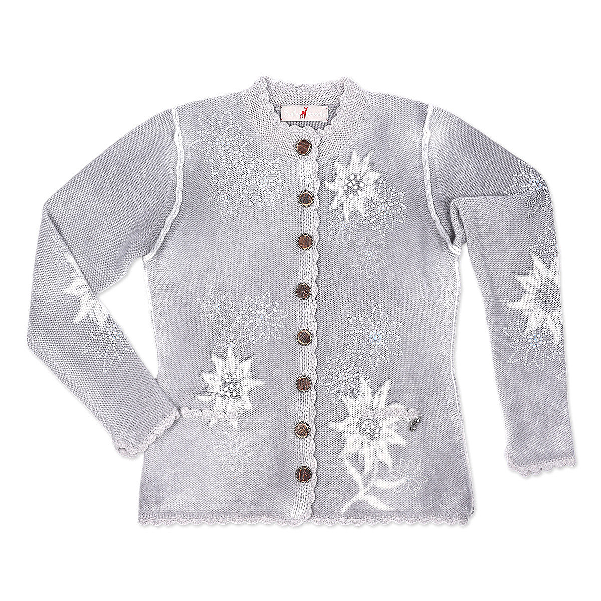 Zaubermasche Strickjacke Edelwei grau