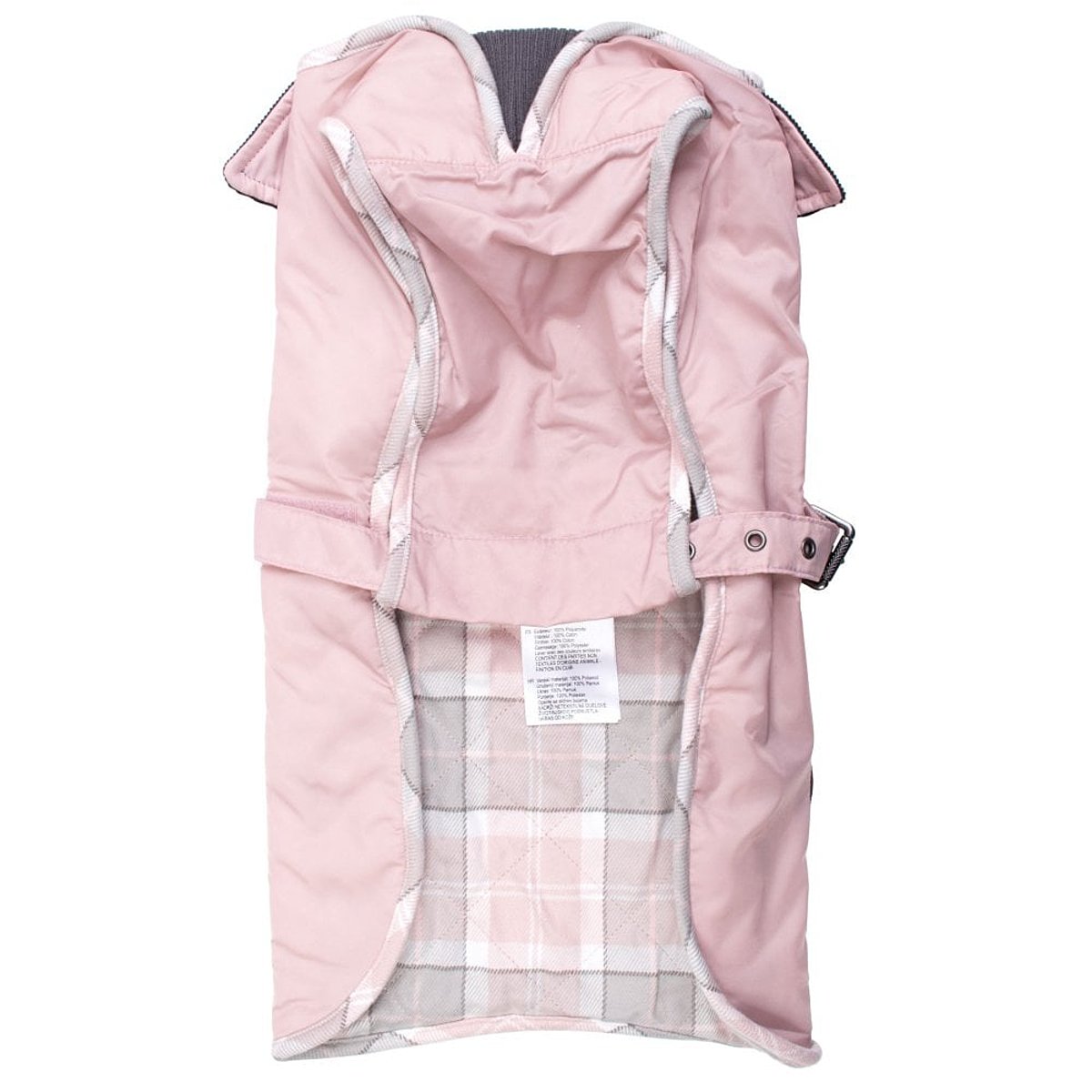 Barbour Tartan Dog Coat pink