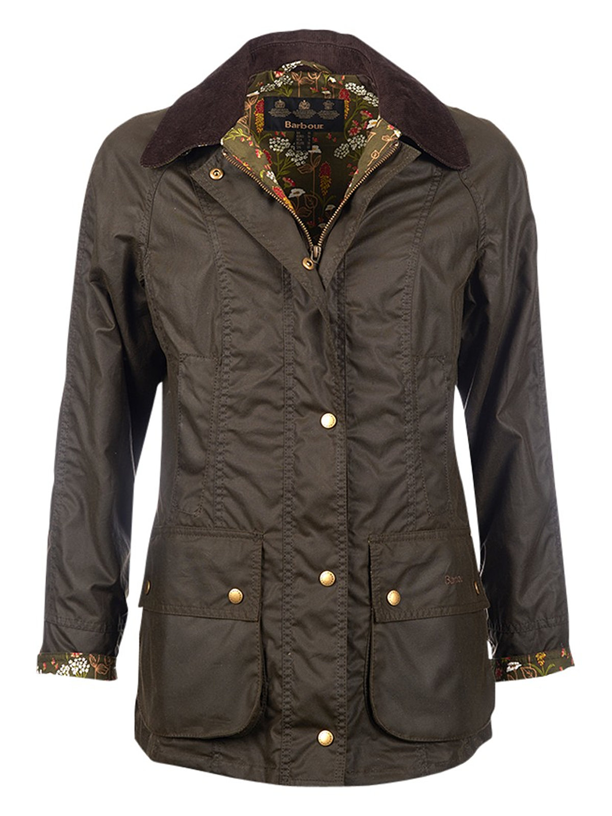 Barbour Monteviot Wax Jacket oliv - Damenwachsjacke