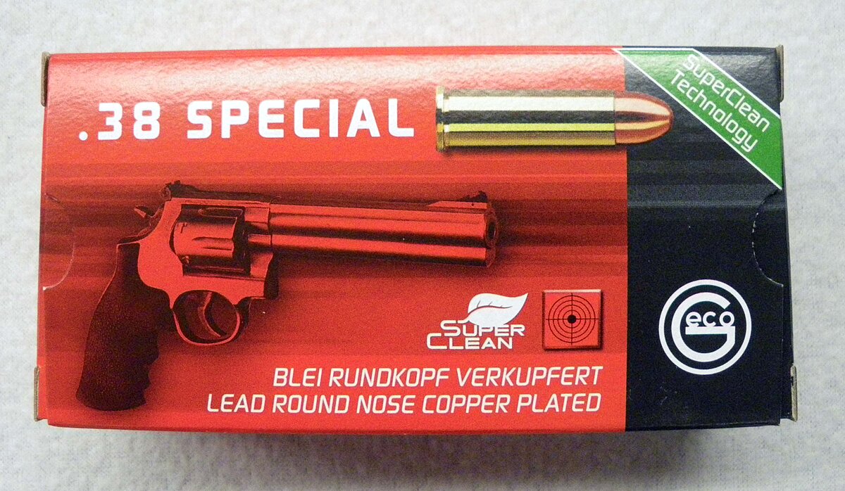 Geco .38 Spec. Blei RK verkupfert SX 158 grs. - Revolvermunition