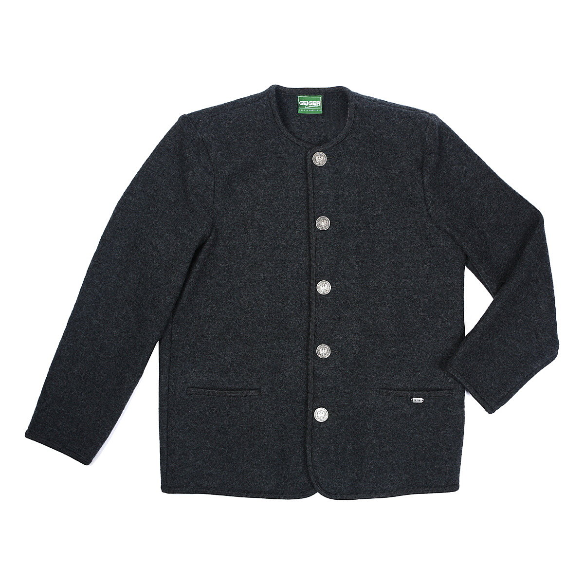 Geiger Herrenwalkjacke ohne Kragen