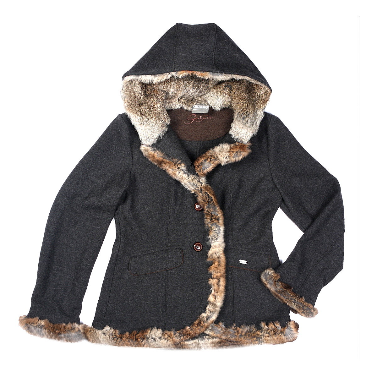 Geiger Damenwalkjacke mit Fellbesatz