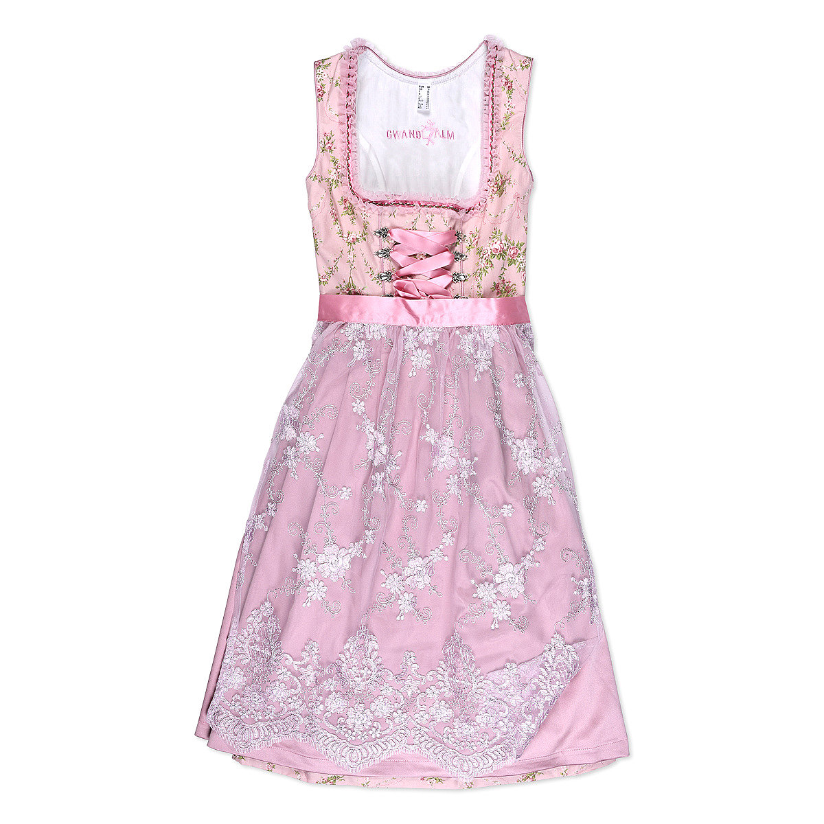 Gwandlalm Dirndl rosa - Mididirndl