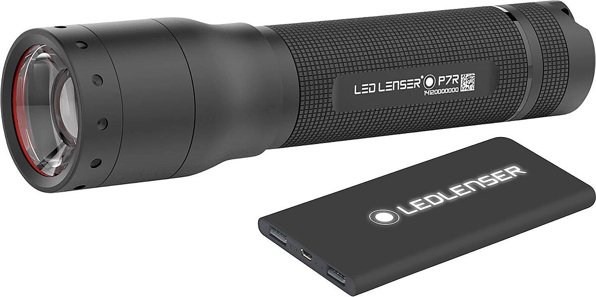 LEDLENSER P7R LED-Taschenlampe mit Powerbank