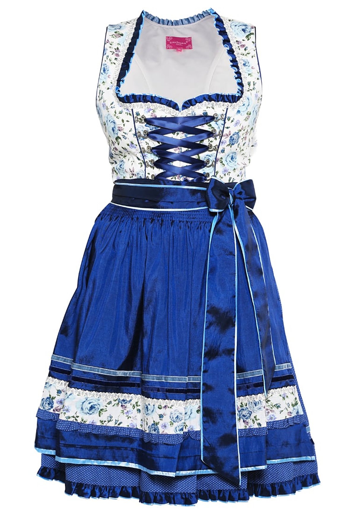 Krger Madl Minidirndl blaue Rosen