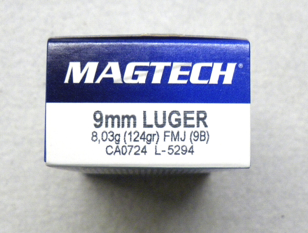 Magtech 9mm Luger FMJ 124grs.