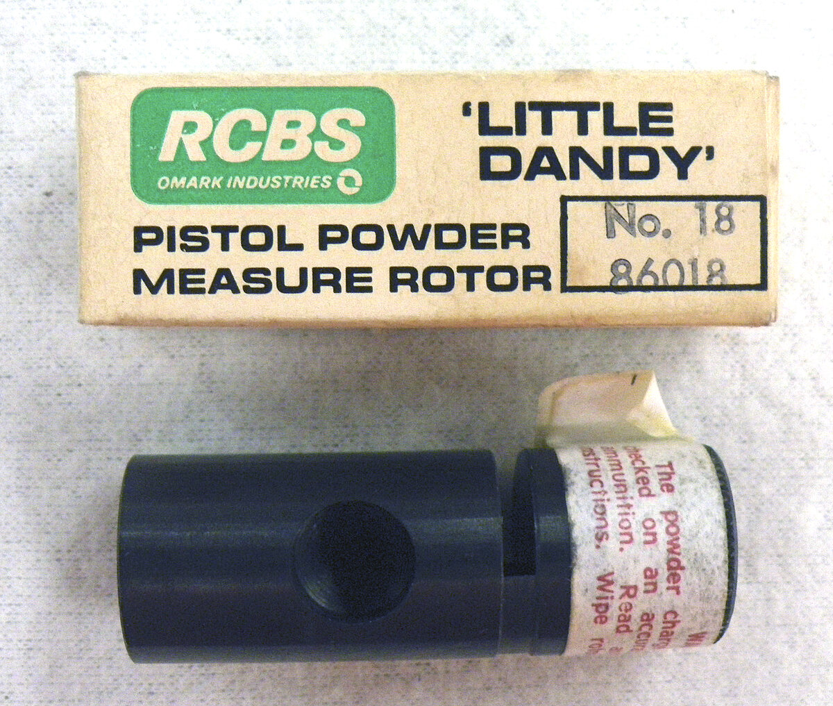 RCBS Pistol Powder Measure Rotor No. 18 - Little Dandy