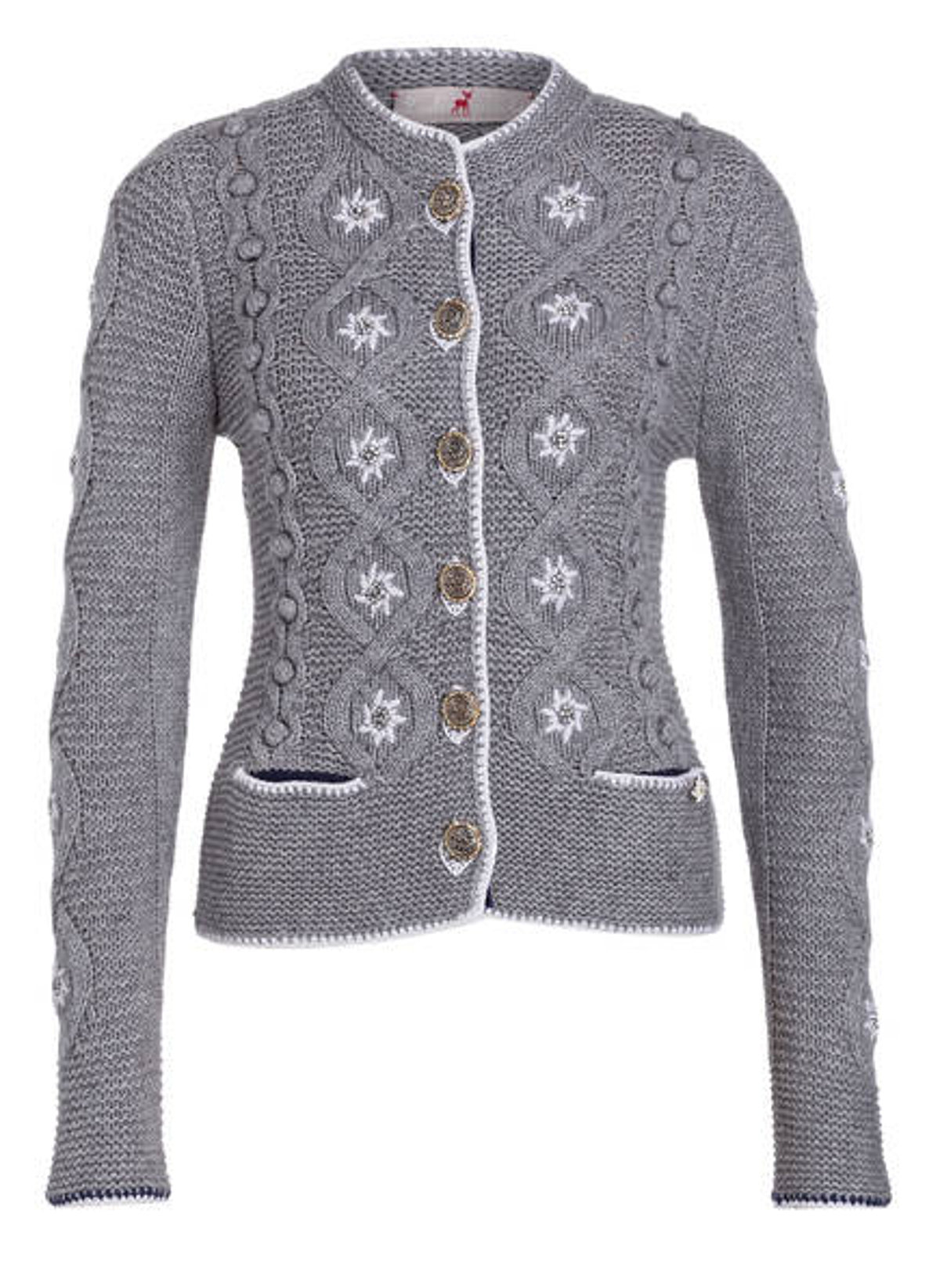 Zaubermasche Strickjacke Zopf und Edelwei