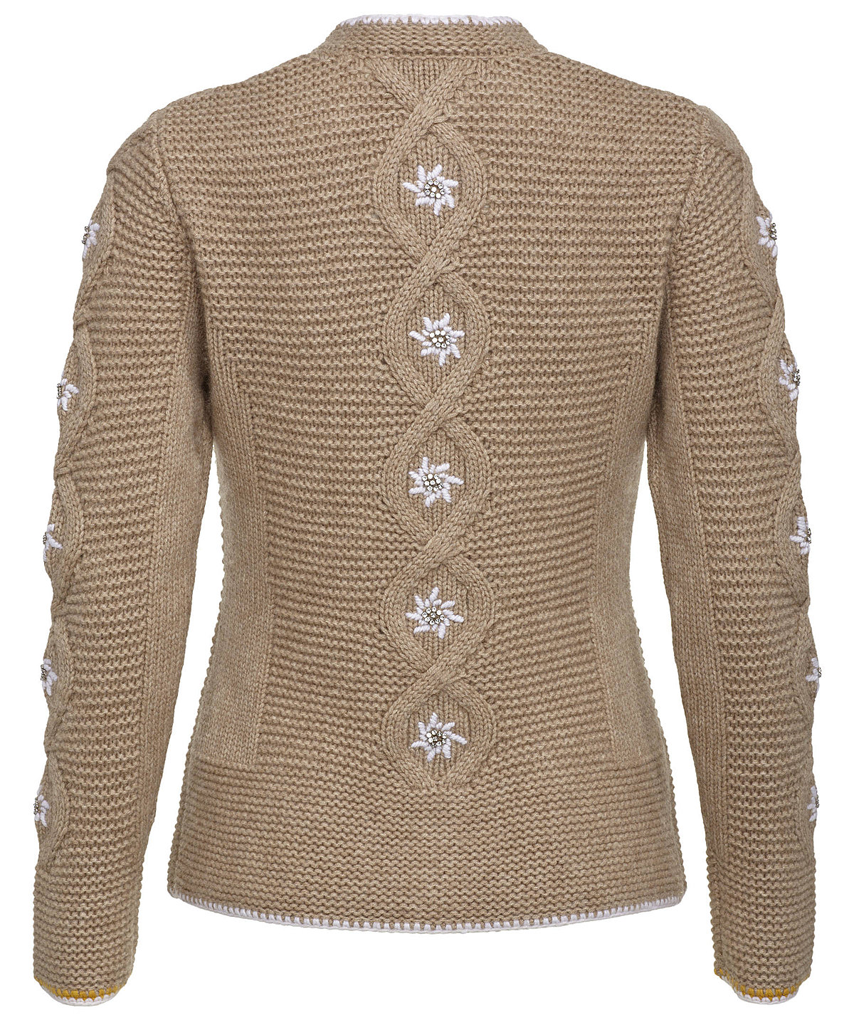 Zaubermasche Strickjacke Zopf und Edelwei