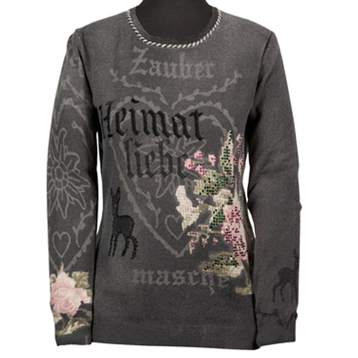 Zaubermasche Pullover Print und Strass