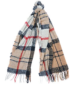 BarbourTartan Boucle Scarf Caramel - Schal