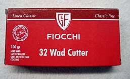 Fiocchi .32 S & W Long WC 100 grs. - Revolvermunition