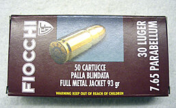 Fiocchi 7,65 Parabellum .30 Luger 93gr. VM
