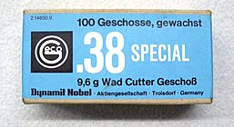 Geco Geschosse .38 spec. 9,6g WC gewachst