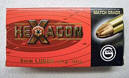 Geco 9mm Luger Hexagon SX 124 gr. - Pistolenmunition