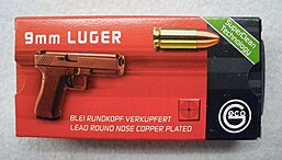 Geco 9mm Luger Blei RK SX verkupfert 124 grs. - Pistolenmunition