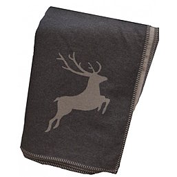 Wendeplaid Hirsch grau
