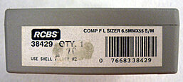 RCBS Comp F L Sizer 6,5mm x 55 S/M