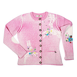 Zaubermasche Strickjacke Rehe rosa