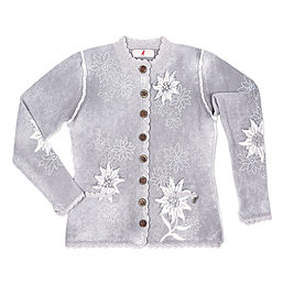 Zaubermasche Strickjacke Edelwei grau
