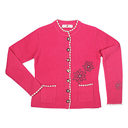 Zaubermasche Strickjanker pink Strass und Stick