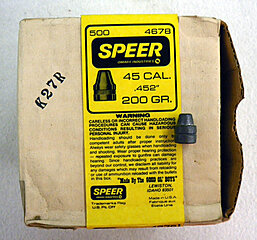 Speer Geschosse .45 AcP 200 gr.