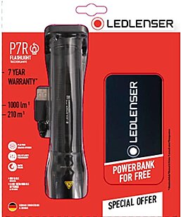 LEDLENSER P7R LED-Taschenlampe mit Powerbank
