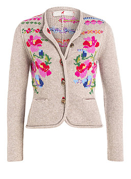 Zaubermasche Strickjacke mit Blumenstick